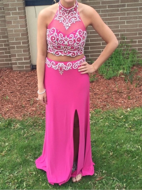 blush pink Dresses & Skirts - Pink 2-piece prom dress